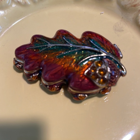 VERY CUTE AND PRETTY MONET LEAF ENAMEL MULTICOLOR - Picture 4 of 11